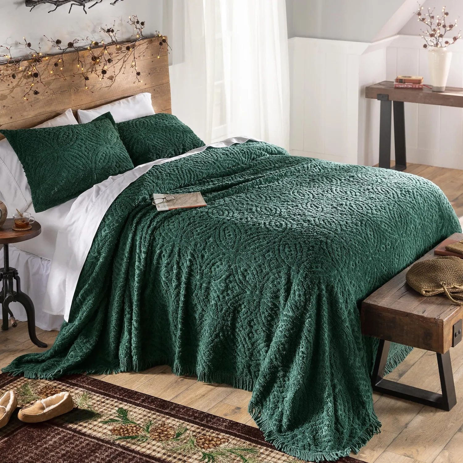 Plow & Hearth Area Rugs>Sweetwater Pine Plaid EnduraStran Area Rug, 7'8" x 10'9"