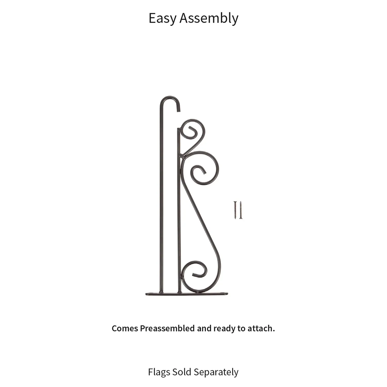 Plow & Hearth Flag Accessories>Swirl Wall-Mount Garden Flag Hanger