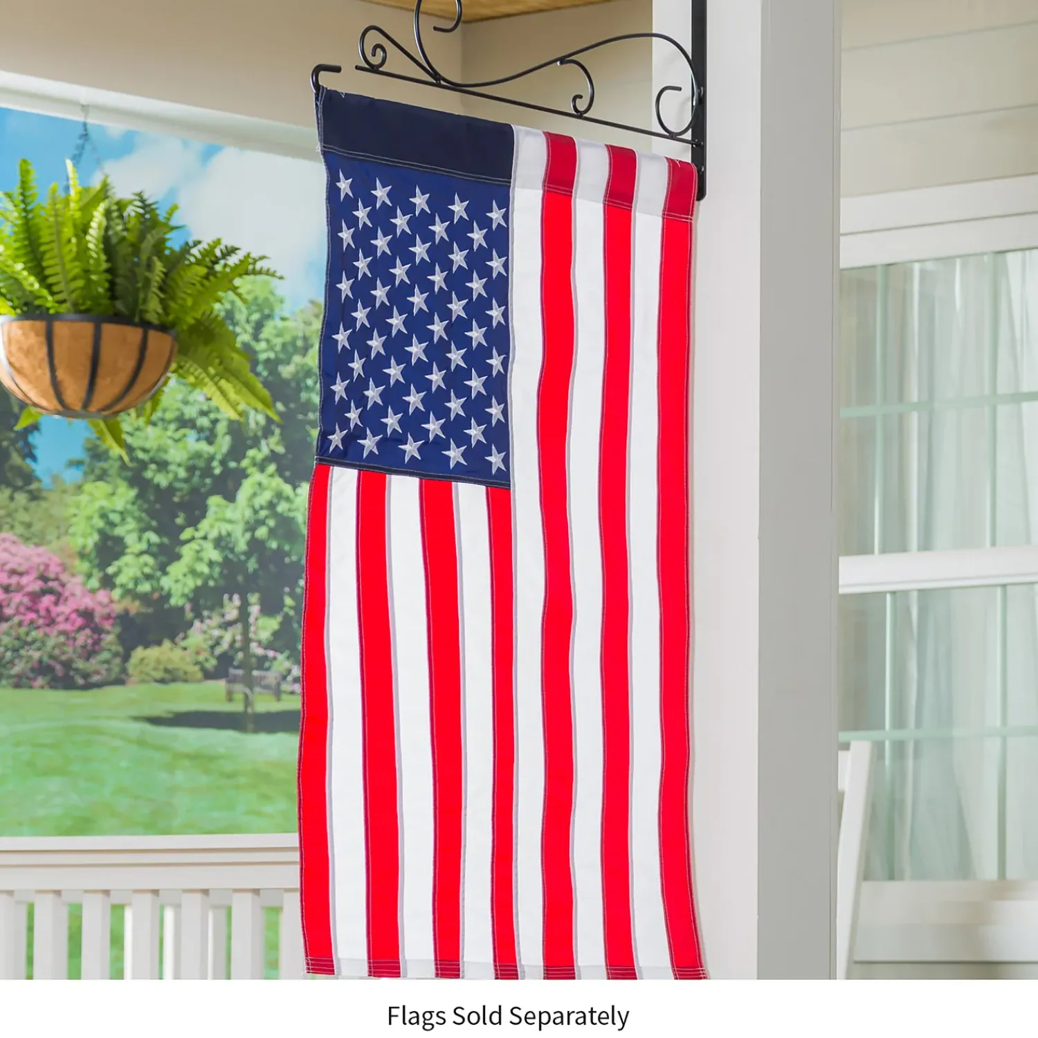 Plow & Hearth Flag Accessories>Swirl Wall-Mount House Flag Hanger