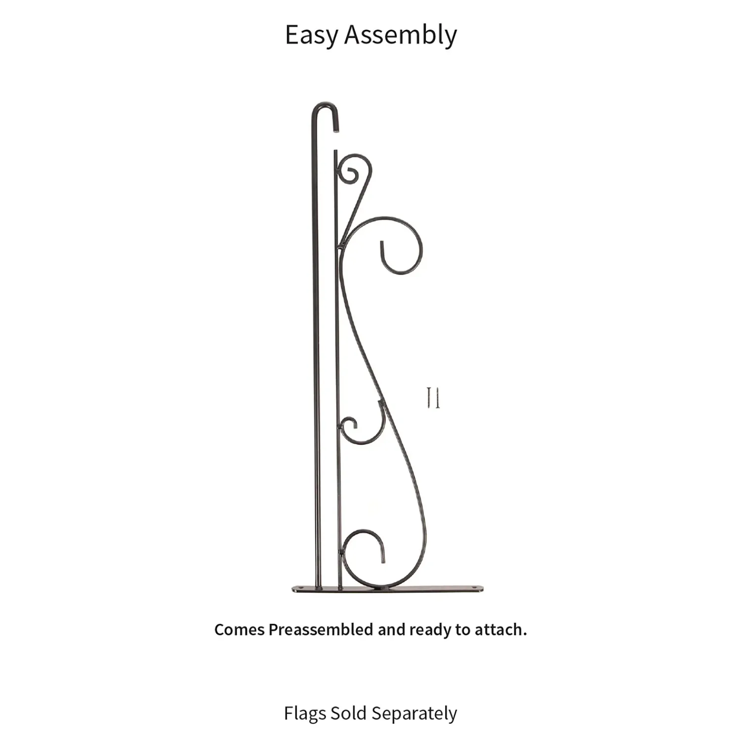 Plow & Hearth Flag Accessories>Swirl Wall-Mount House Flag Hanger