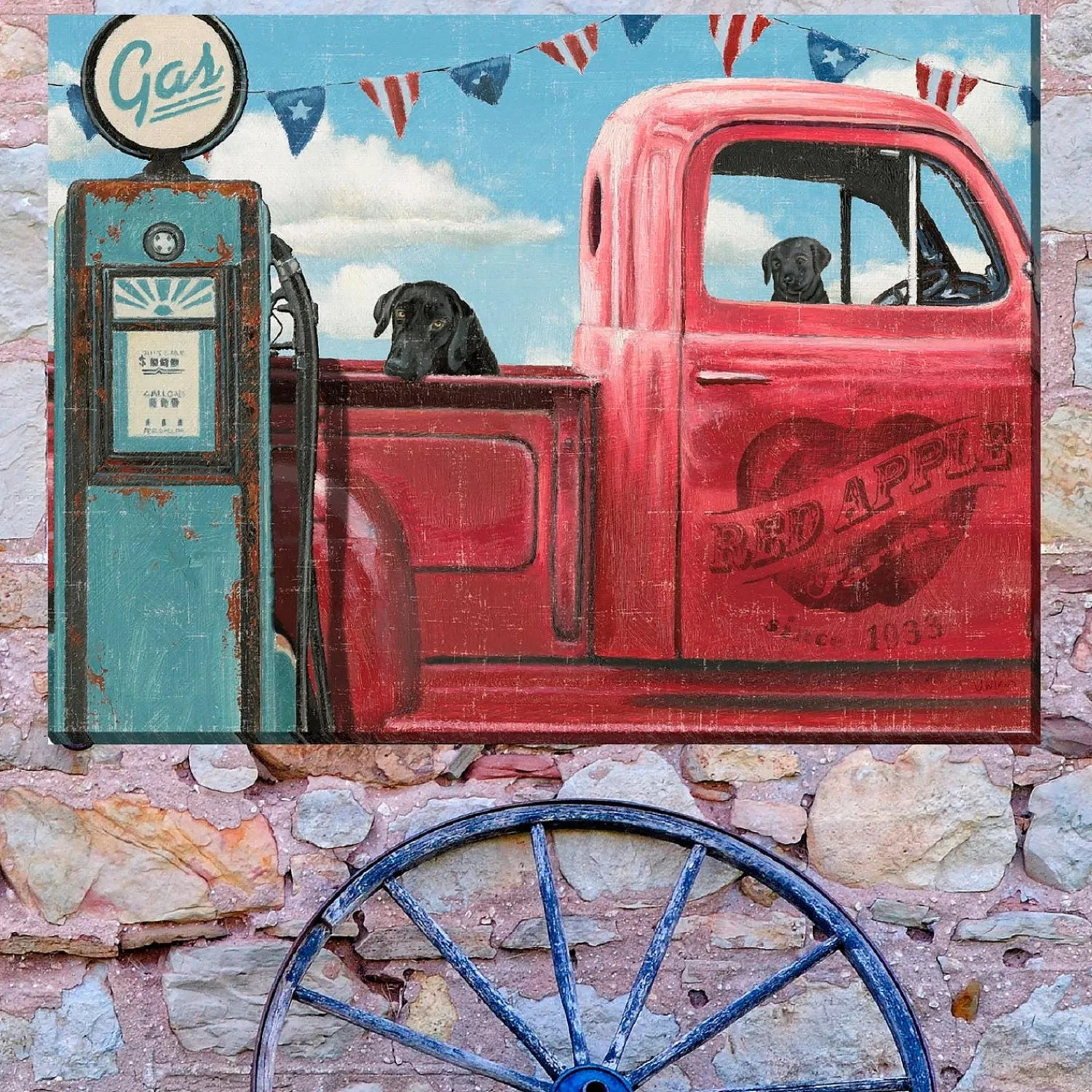 Plow & Hearth Outdoor Wall Art|Wall Art>Take A Ride Indoor/Outdoor Canvas Wall Art