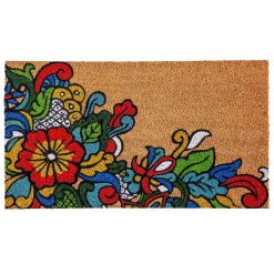 Plow & Hearth Coir Mats>Talavera Inspired Coir Mat