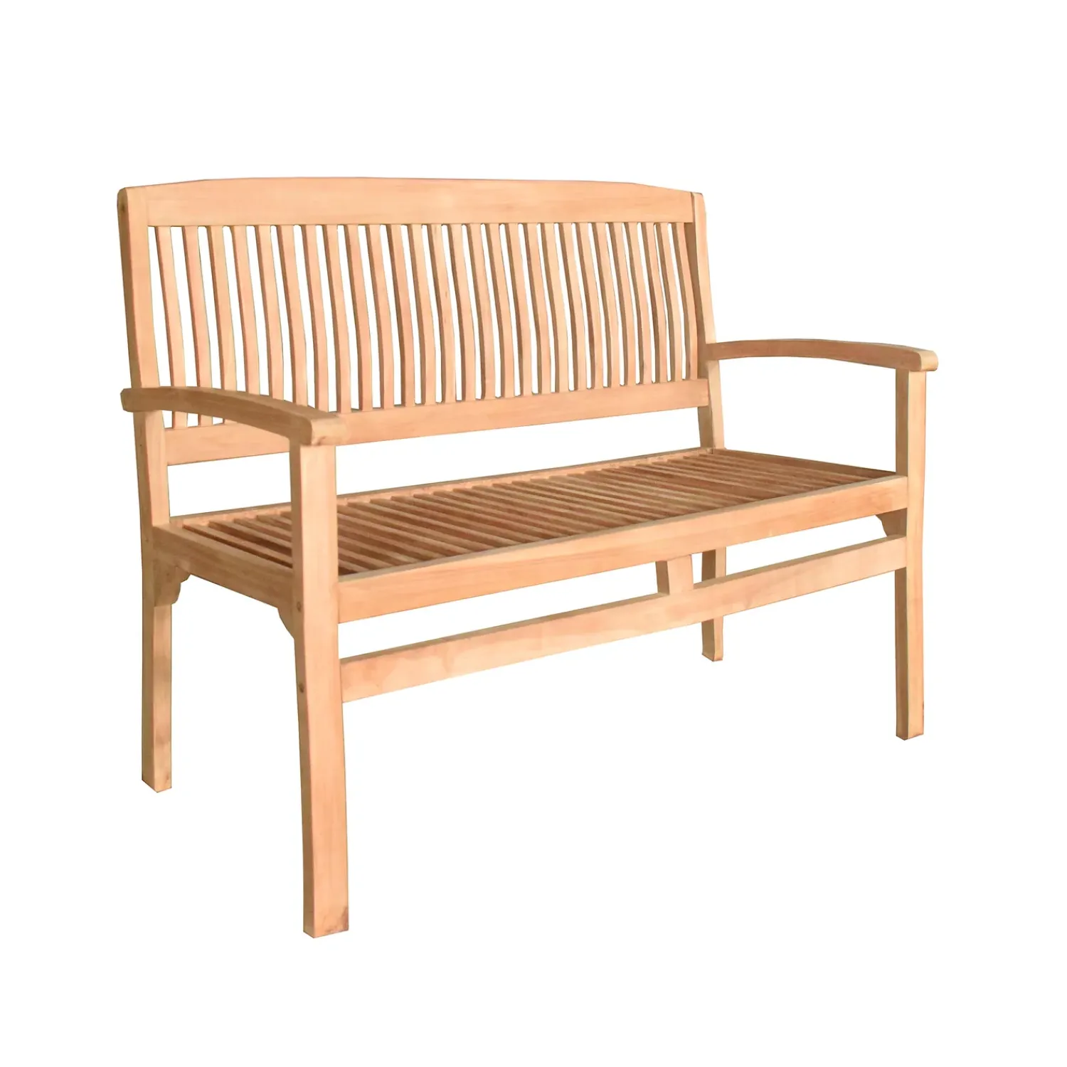 Plow & Hearth Outdoor Benches>Teak Bench with Arm Rests