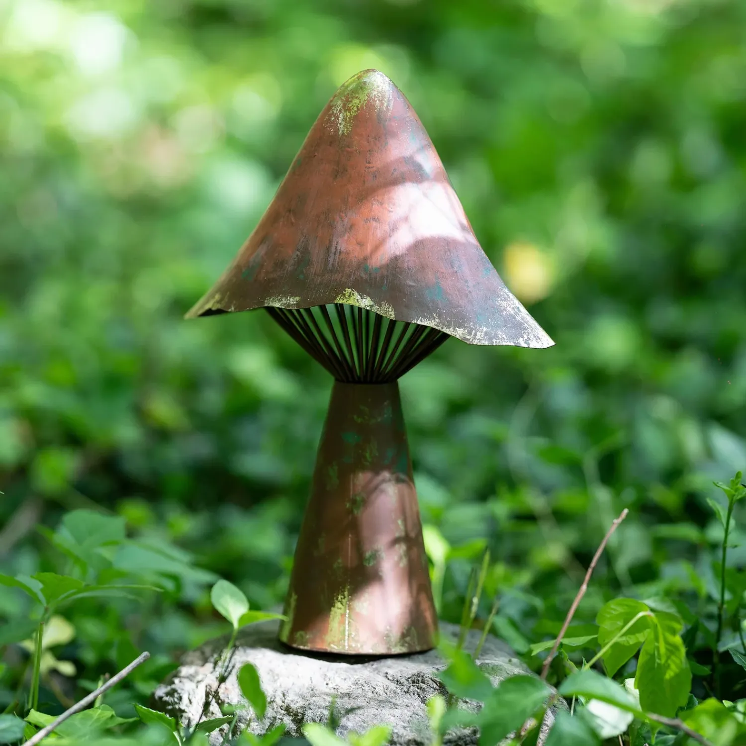 Plow & Hearth Garden Statues>Terra Cotta Metal Mushroom Garden Statue