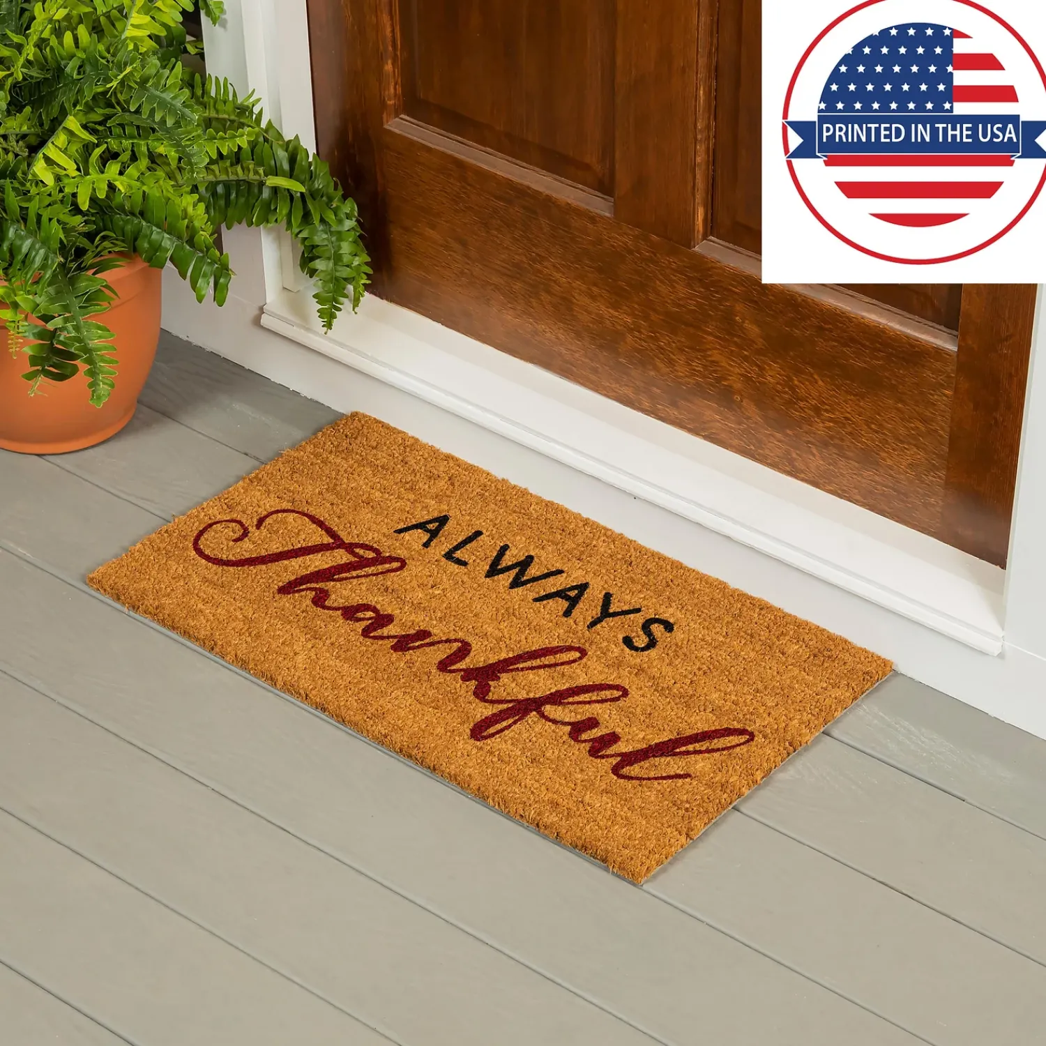 Plow & Hearth Coir Mats>Thankful Coir Mat