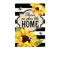 Plow & Hearth Garden Flags>There's No Place Like Home Burlap Garden Flag