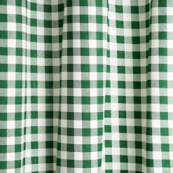 Plow & Hearth Curtain Panels|Insulated Curtains>Thermalogic™ Check Grommet-Top Curtain Pair, 72"L DarkGreen