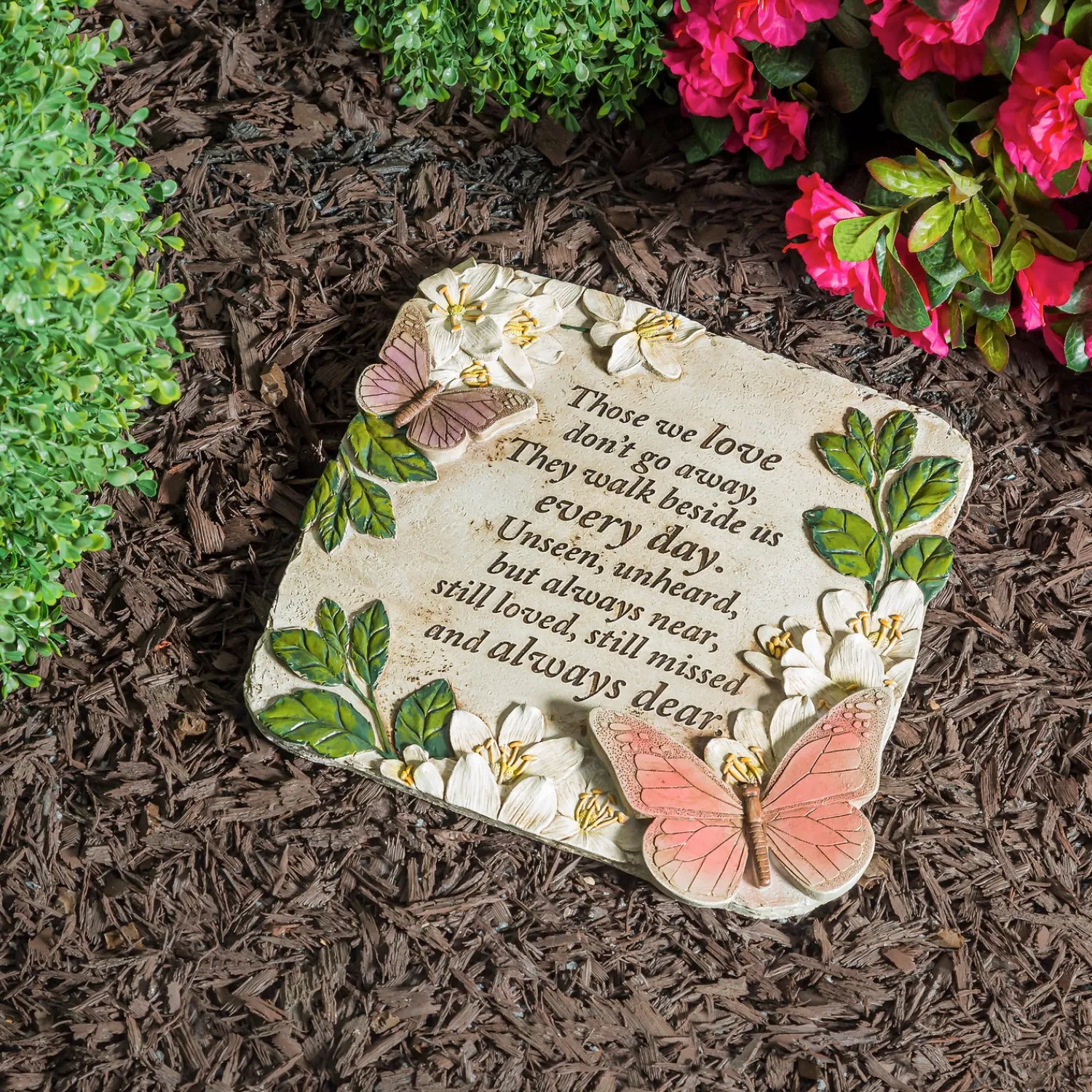Plow & Hearth Pathways & Stepping Stones>Those We Love Butterflies Memorial Garden Stone