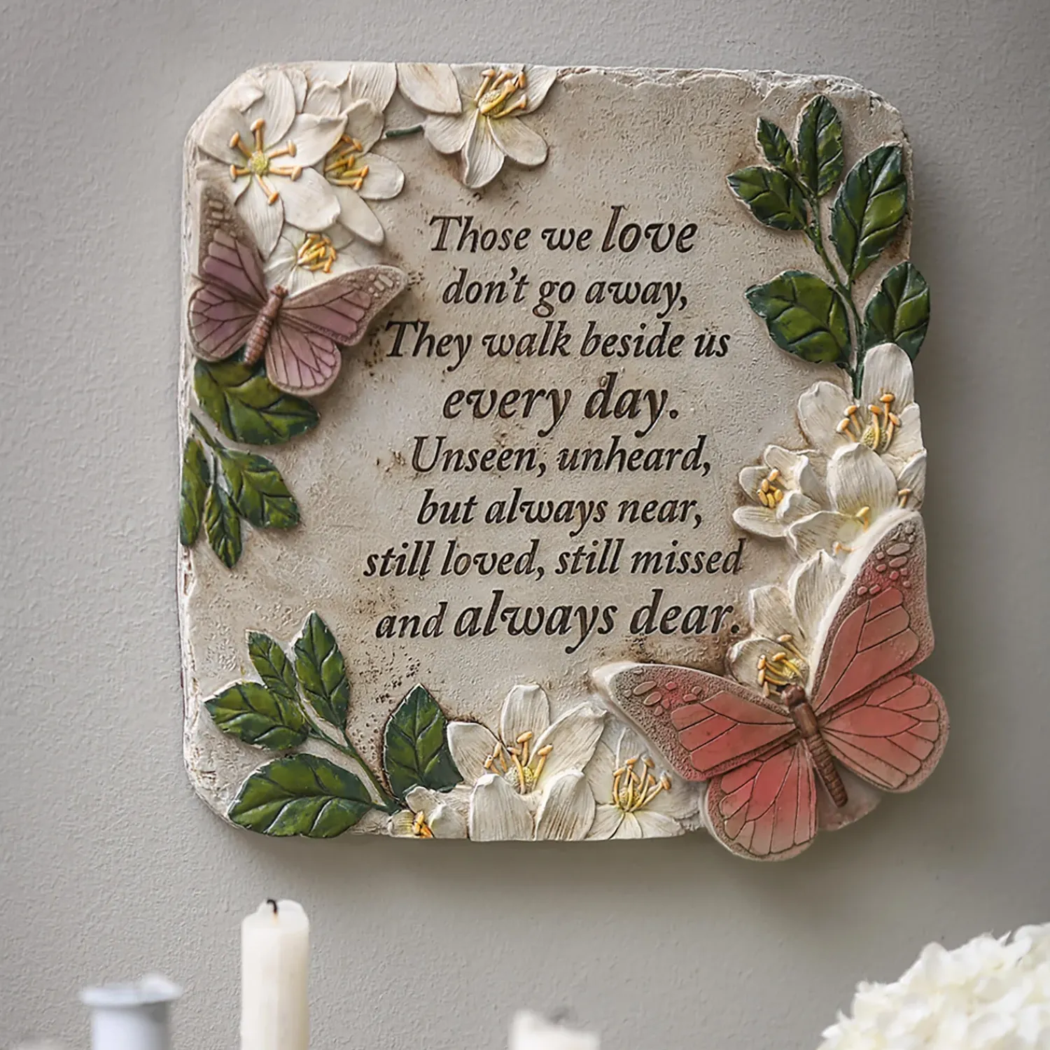 Plow & Hearth Pathways & Stepping Stones>Those We Love Butterflies Memorial Garden Stone