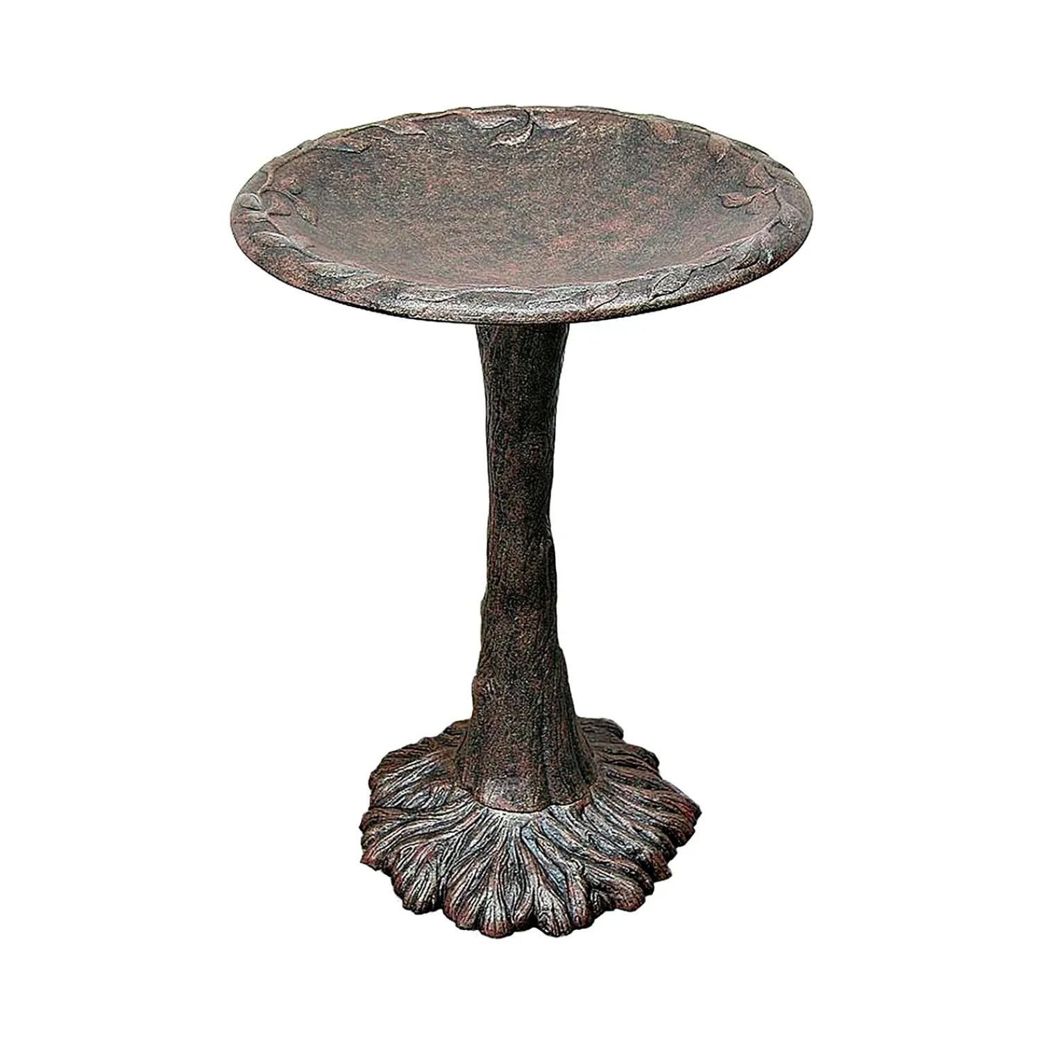 Plow & Hearth Birdbaths>Timeless Tree Metal Birdbath Bronze