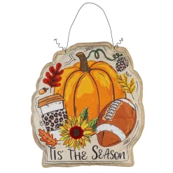 Plow & Hearth Fabric Door Hangers>Tis the Season Fall Lighted Estate Door Décor