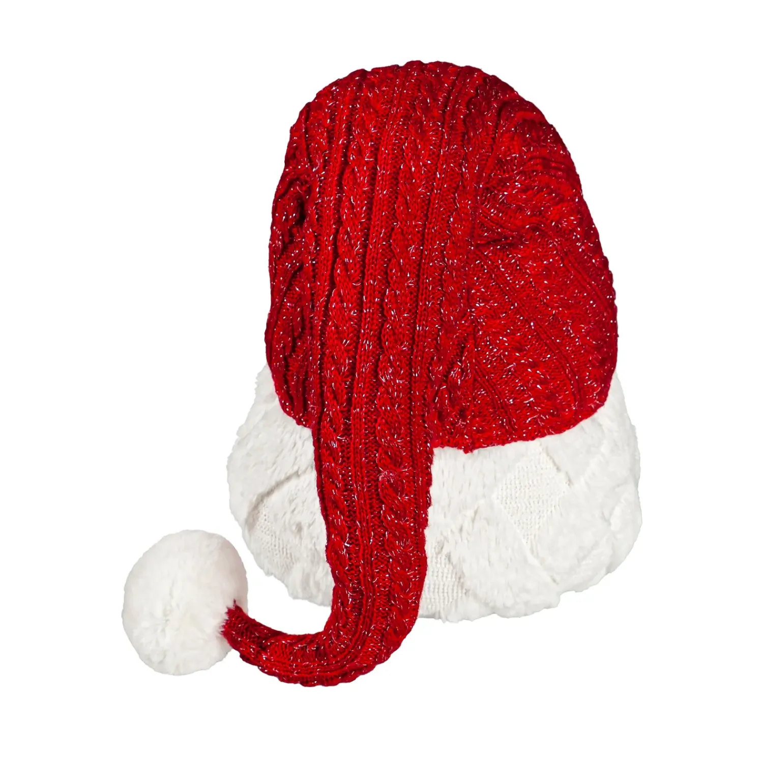 Plow & Hearth Decorative Accents>Traditional Santa Table Decor Fabric Gnome with Red Hat