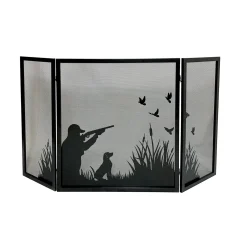 Plow & Hearth Tri-Panel Fireplace Screens>Tri-Fold Duck Hunting Firescreen