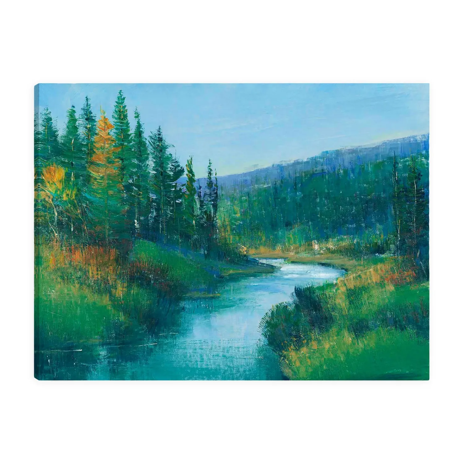 Plow & Hearth Wall Art>Trout Stream I Canvas Wall Art Painting