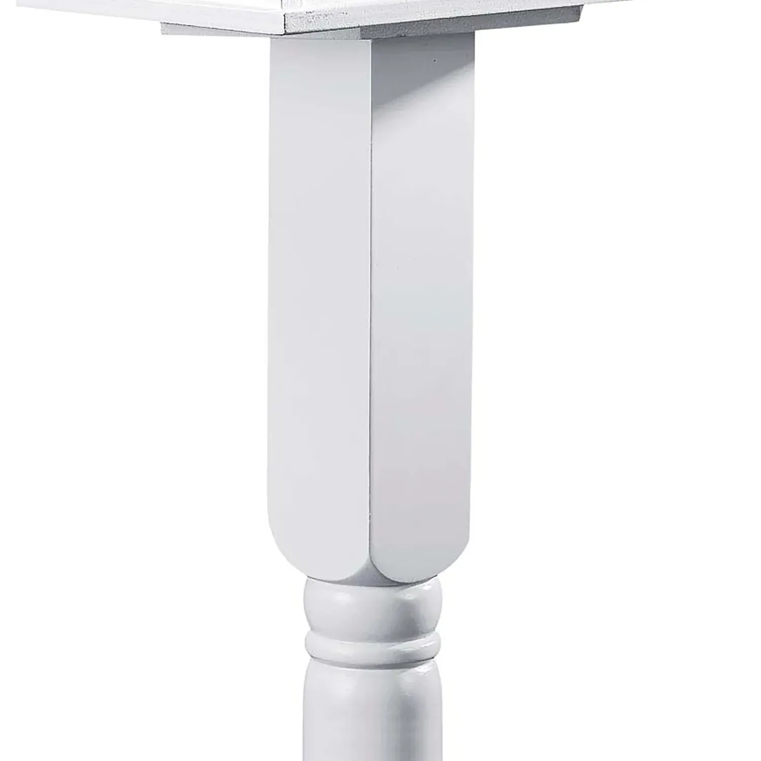 Plow & Hearth Birdhouses>Turned Wood Pedestal Pole For Birdhouse/Feeder with Ground Auger, White