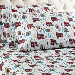 Plow & Hearth Sheets>Twin Cabins Sheet Set