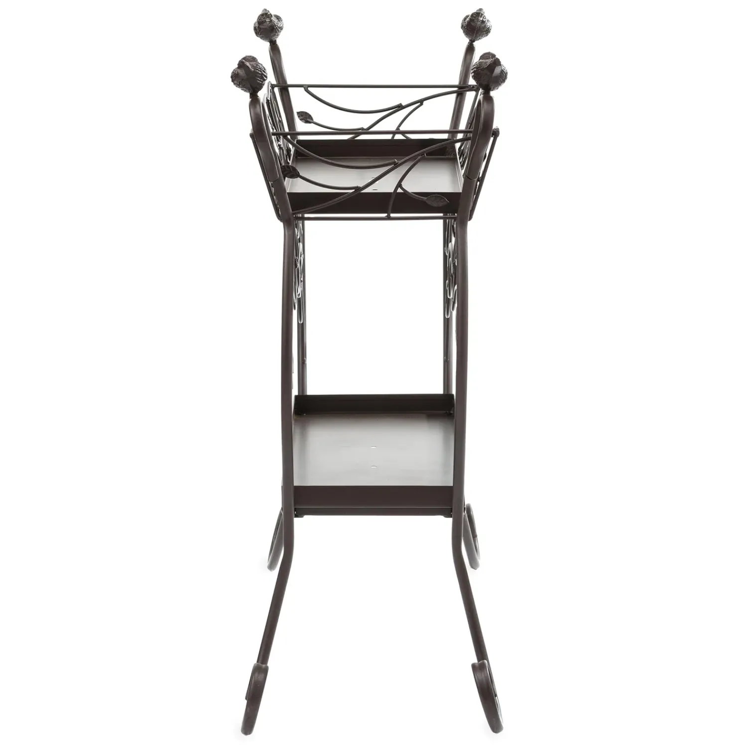 Plow & Hearth Planters & Plant Stands>Two-Tiered Cast Iron Plant Stand with Birds