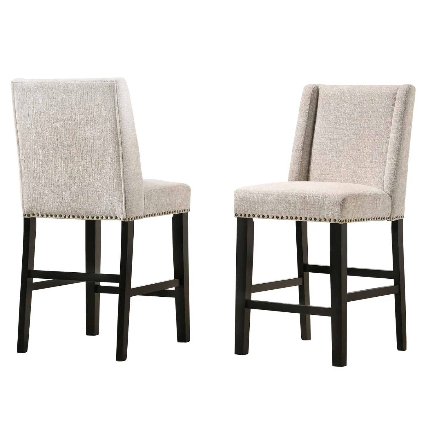 Plow & Hearth Chairs & Rockers|Rockers & Gliders>Upholstered Chair-Style 24" Counter Stools, Set of 2
