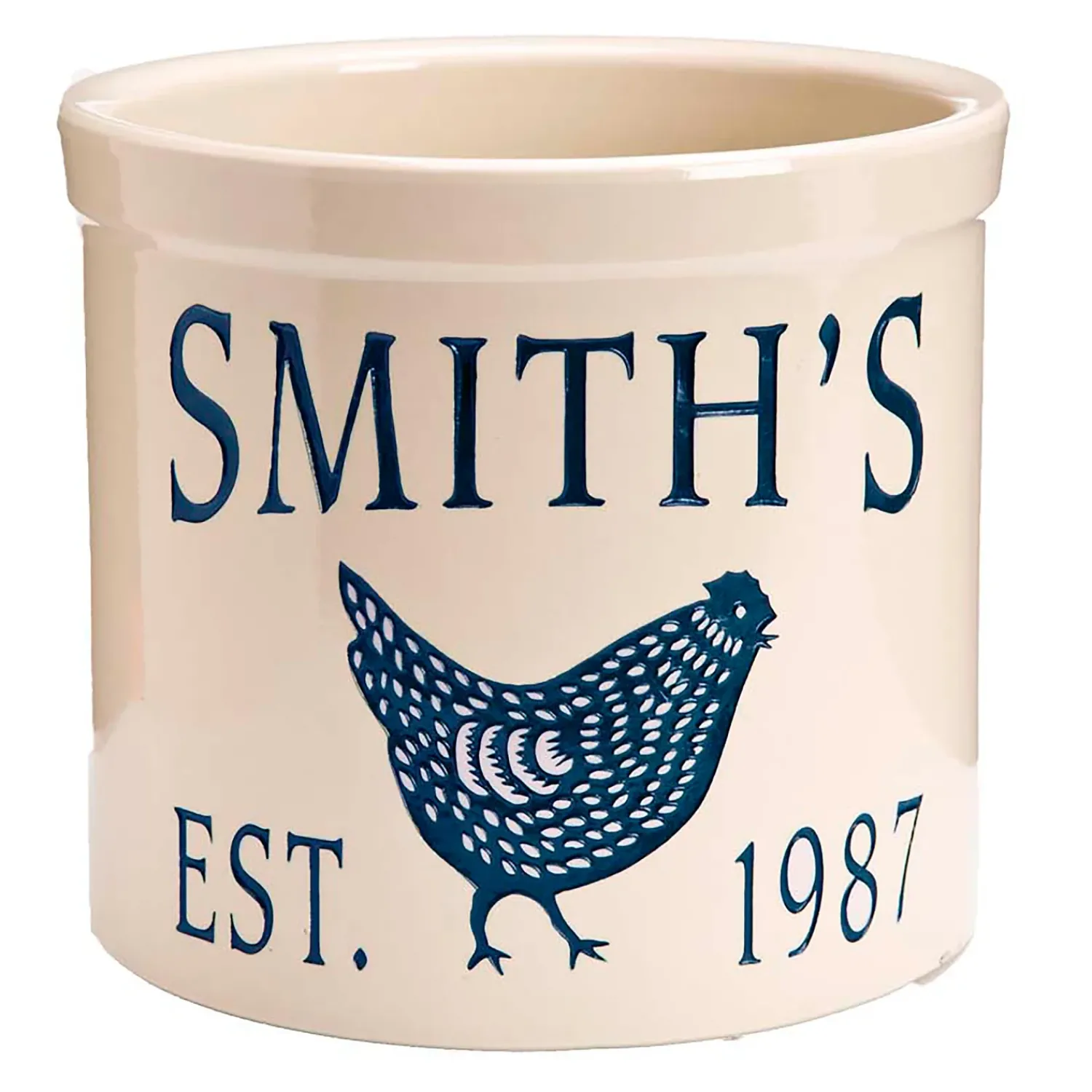 Plow & Hearth Planters & Vases>USA-Made Handcrafted Personalized Chicken Crock