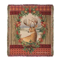 Plow & Hearth Throws & Blankets>USA-Made Heaven and Nature Sing Cotton Tapestry Throw
