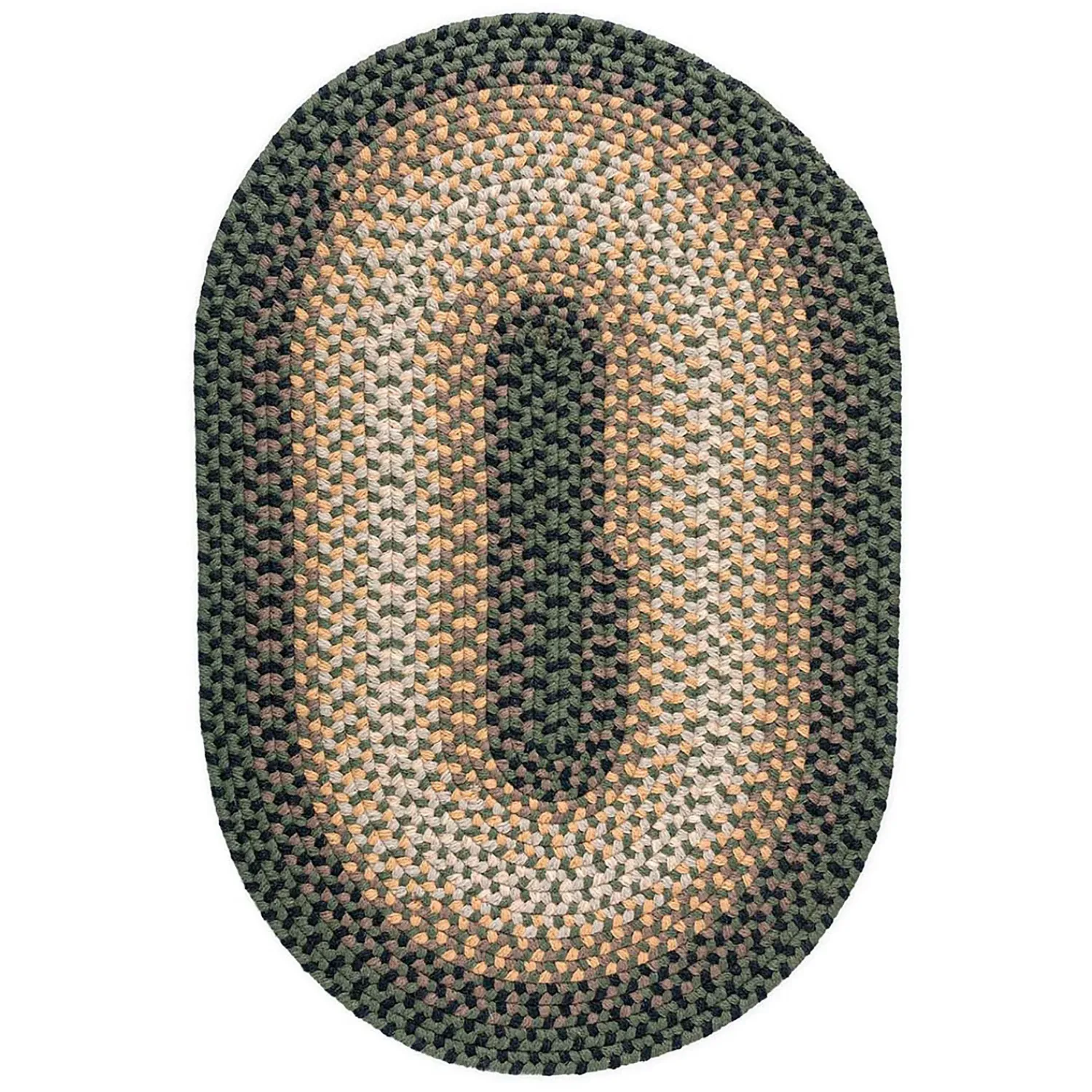 Plow & Hearth Area Rugs>USA-Made Wool Braided Virginia Rug, 3' x 5'