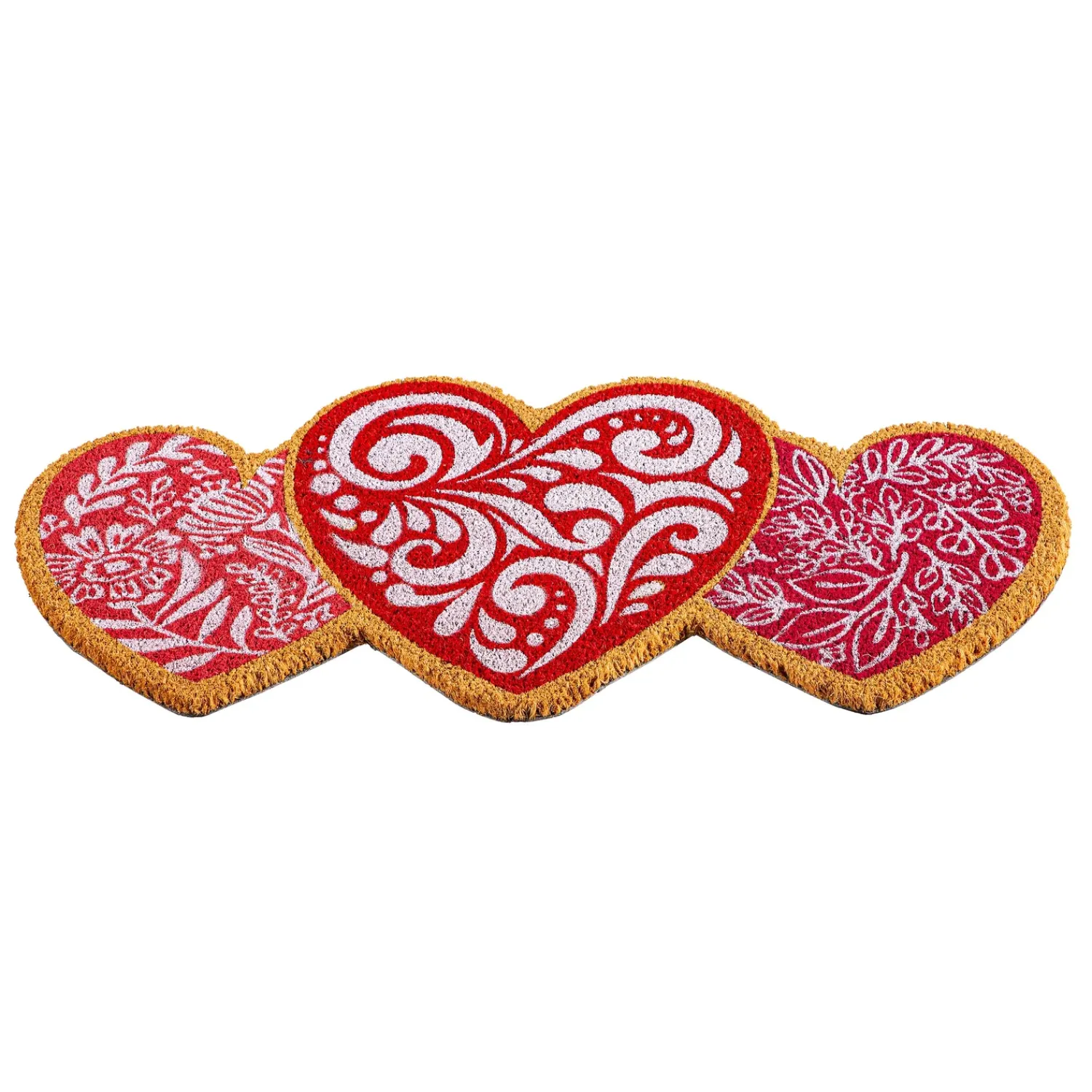 Plow & Hearth Coir Mats>Valentine Colorful Shaped Coir Mat