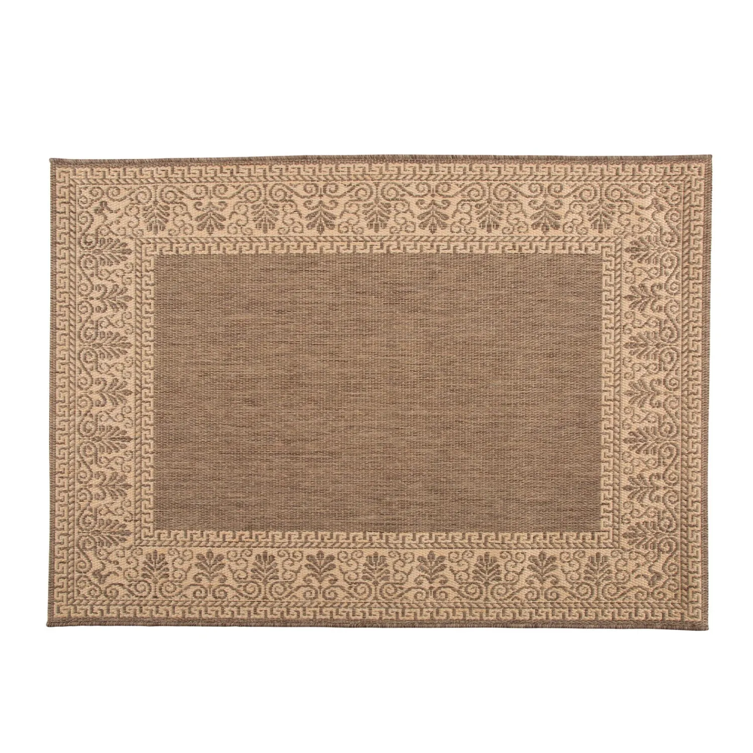 Plow & Hearth Area Rugs>Veranda Border Indoor/Outdoor Rug, 3'9"x 5'5"