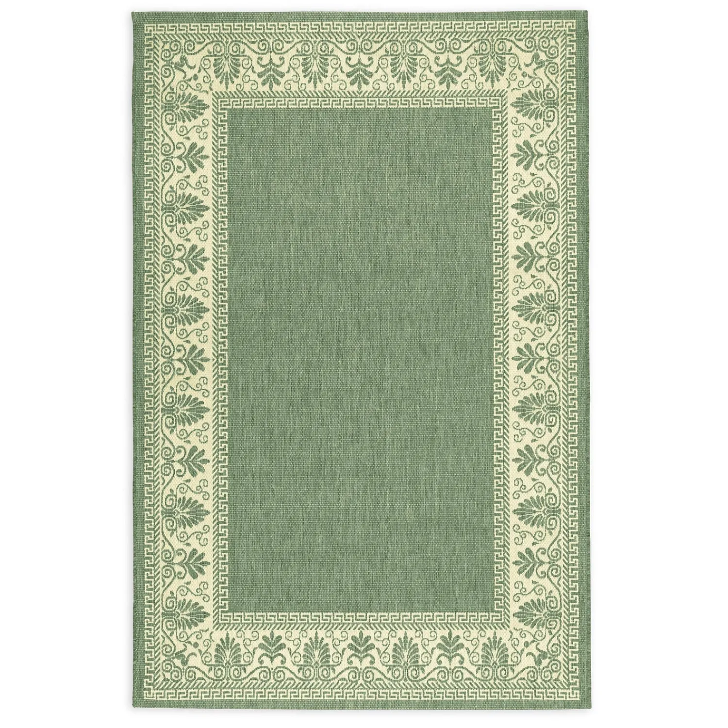 Plow & Hearth Area Rugs>Veranda Border Indoor/Outdoor Rug, 3'9"x 5'5"