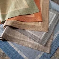 Plow & Hearth Area Rugs>Veranda Framework Indoor/Outdoor Polypropylene Rug, 5'3" x 7'6"