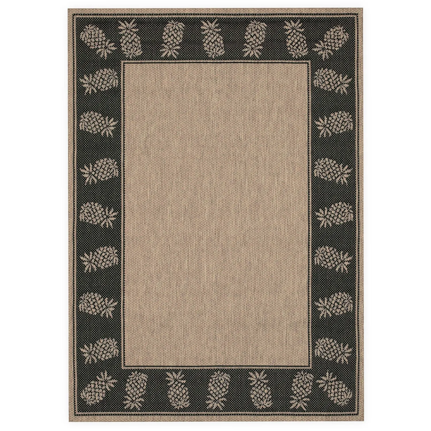 Plow & Hearth Area Rugs>Veranda Pineapple Indoor/Outdoor Polypropylene Rug, 3'9" x 5'5"