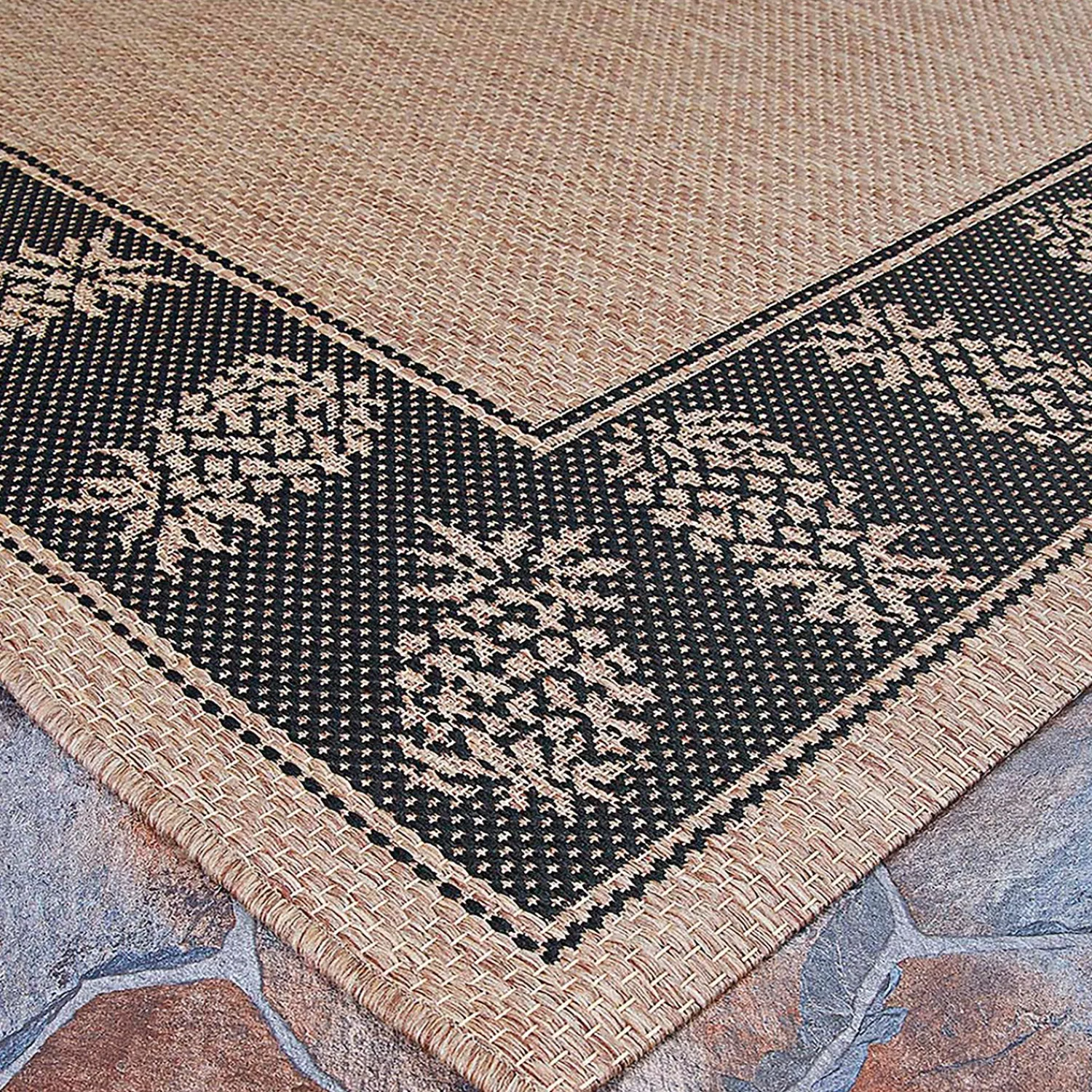 Plow & Hearth Area Rugs>Veranda Pineapple Indoor/Outdoor Polypropylene Rug, 3'9" x 5'5"