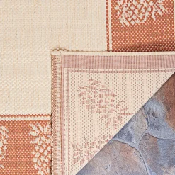 Plow & Hearth Area Rugs>Veranda Pineapple Indoor/Outdoor Polypropylene Rug, 5'3" x7'6"