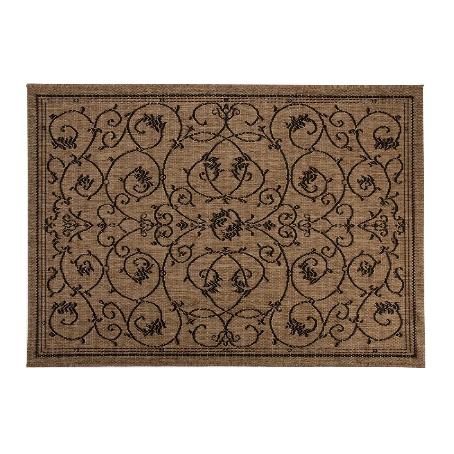 Plow & Hearth Area Rugs>Veranda Scroll Indoor/Outdoor Rug, 3'9"x 5'5"