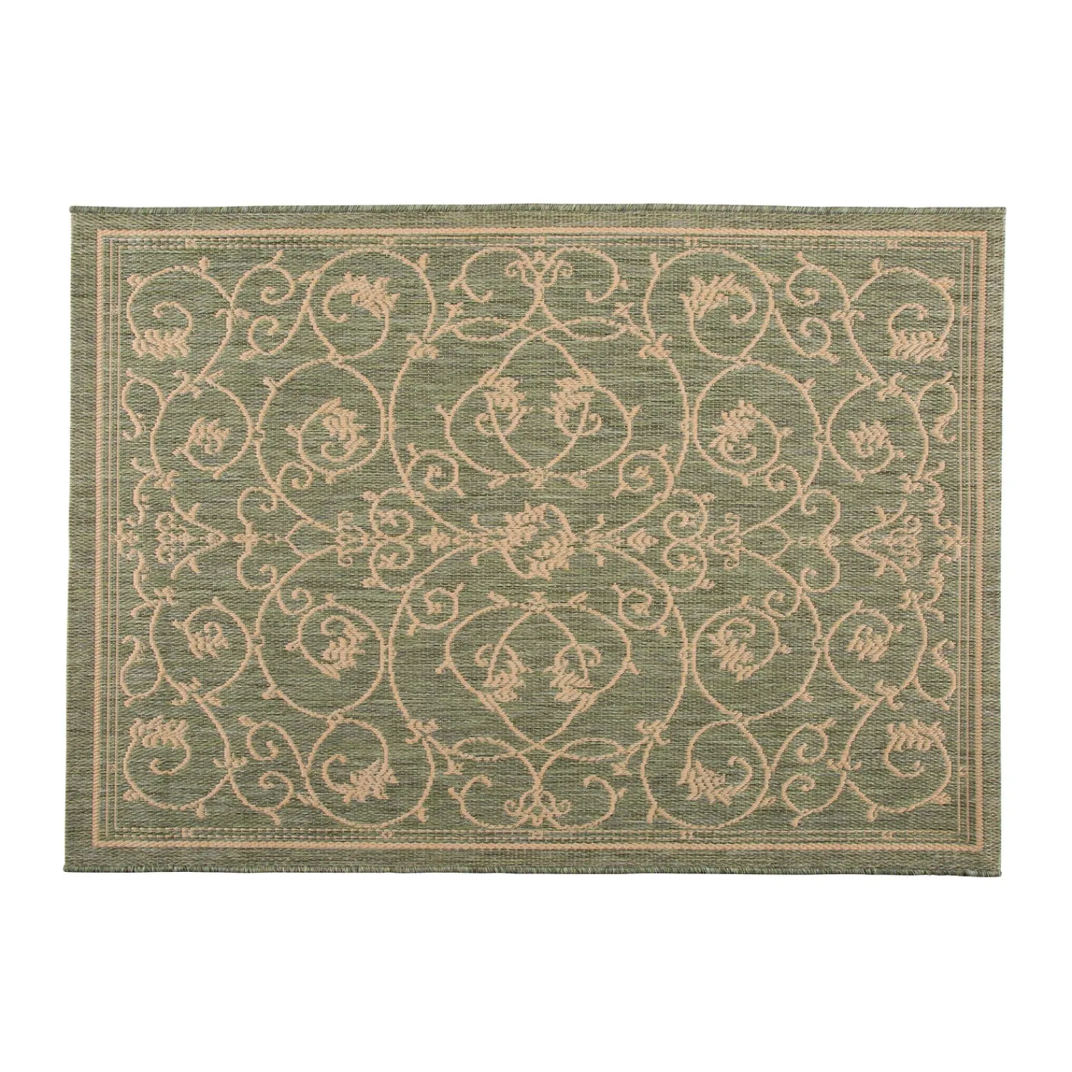 Plow & Hearth Area Rugs>Veranda Scroll Indoor/Outdoor Rug, 3'9"x 5'5"