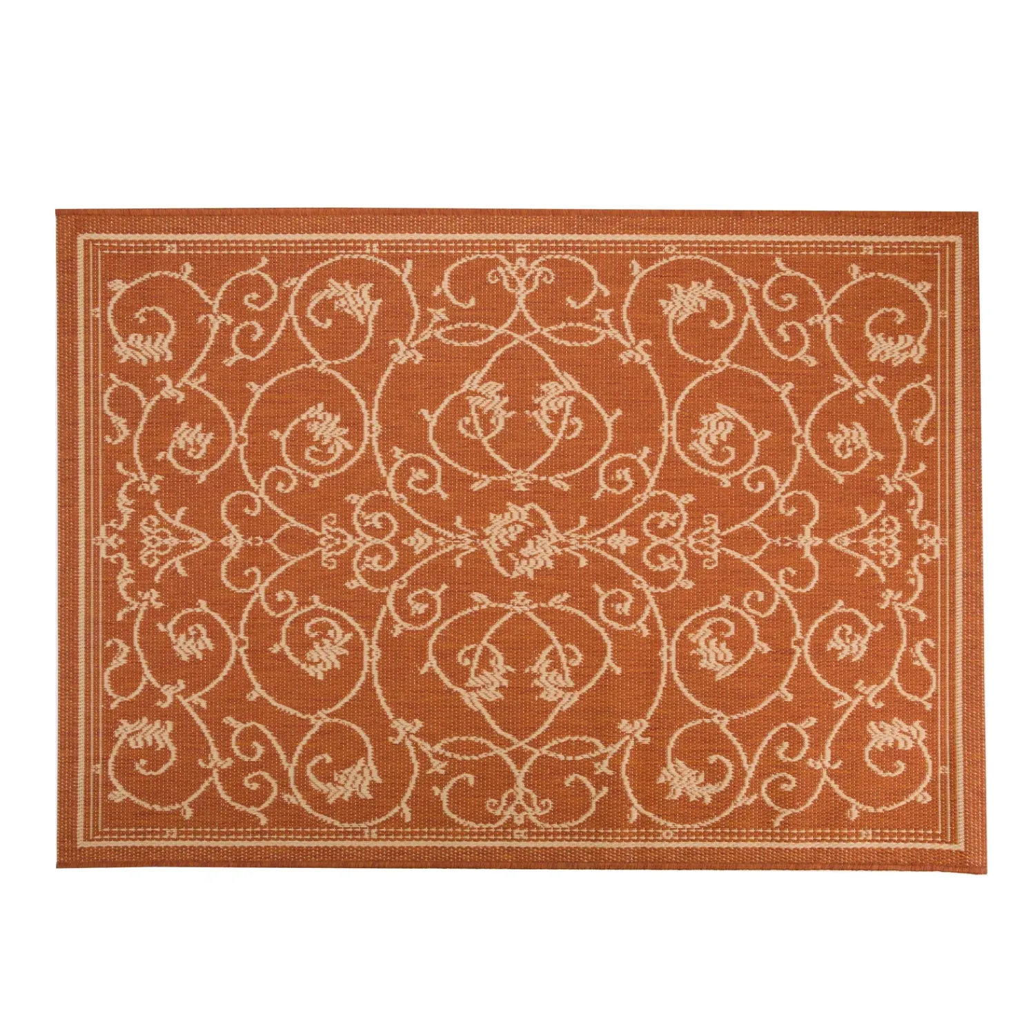 Plow & Hearth Area Rugs>Veranda Scroll Indoor/Outdoor Rug, 3'9"x 5'5"
