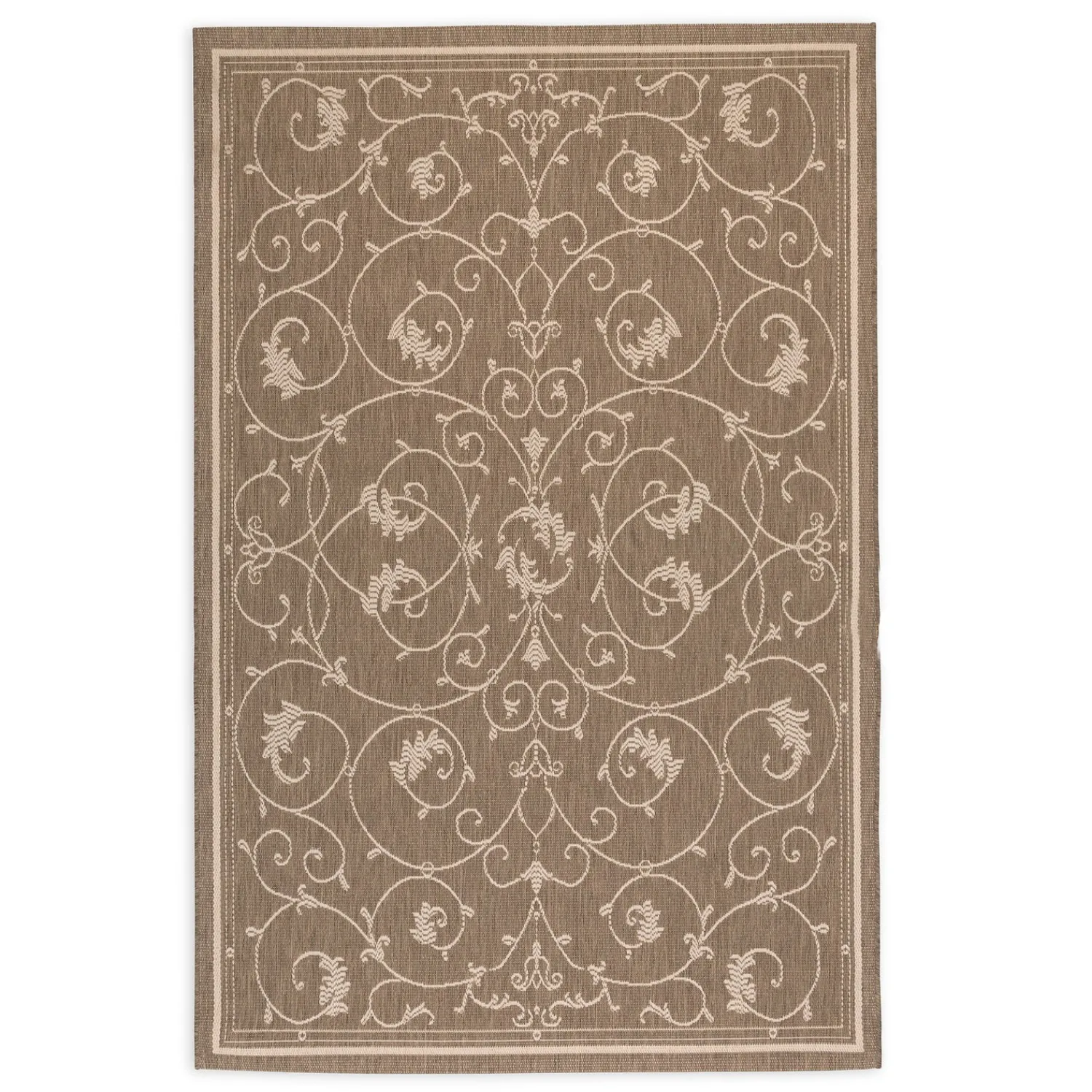 Plow & Hearth Area Rugs>Veranda Scroll Indoor/Outdoor Rug, 5'10"x 9'2"
