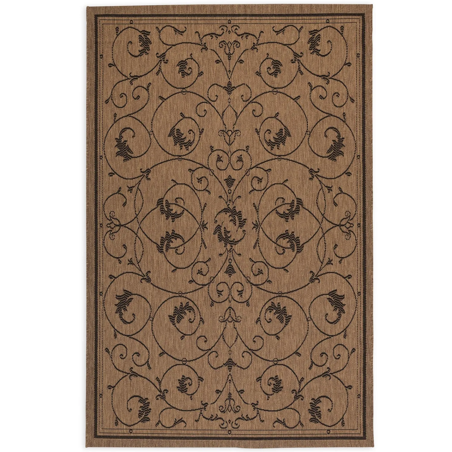 Plow & Hearth Area Rugs>Veranda Scroll Indoor/Outdoor Rug, 5'10"x 9'2"