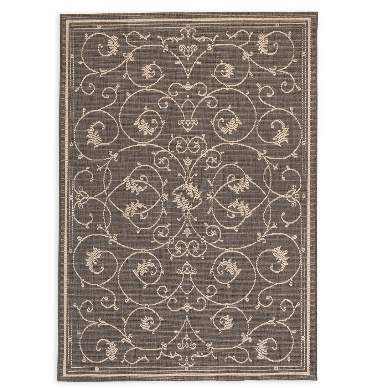Plow & Hearth Area Rugs>Veranda Scroll Indoor/Outdoor Rug, 5'10"x 9'2"
