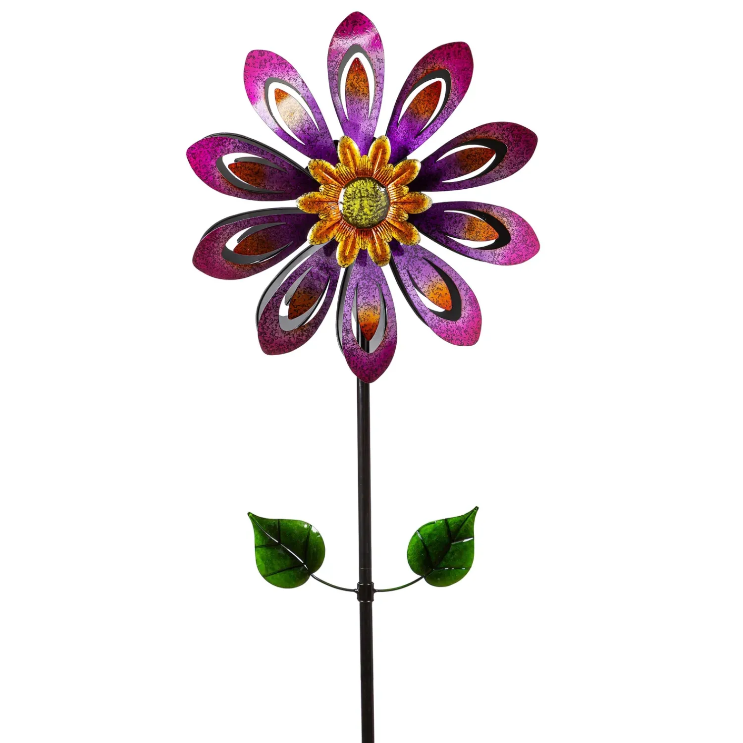 Plow & Hearth Wind Spinners>Violet Flower Wind Spinner