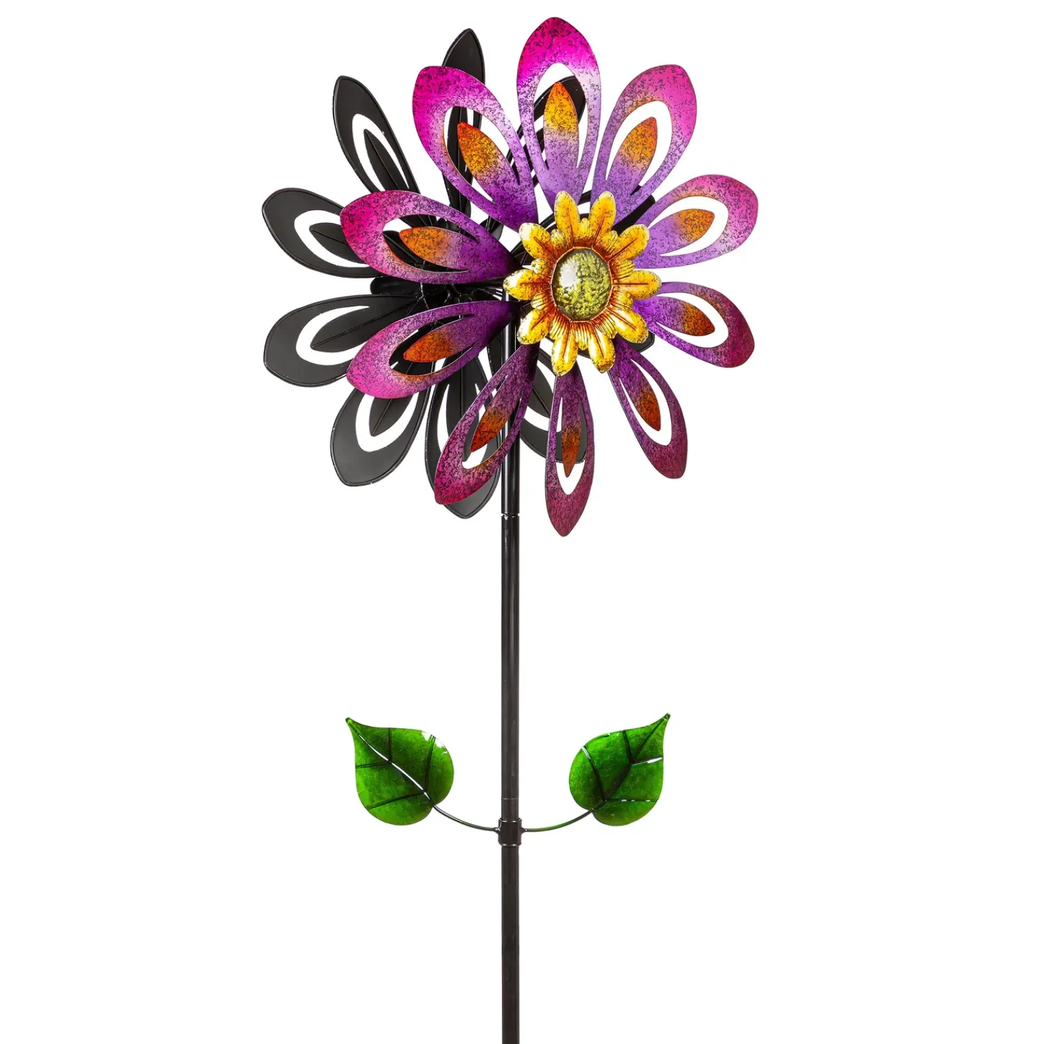Plow & Hearth Wind Spinners>Violet Flower Wind Spinner