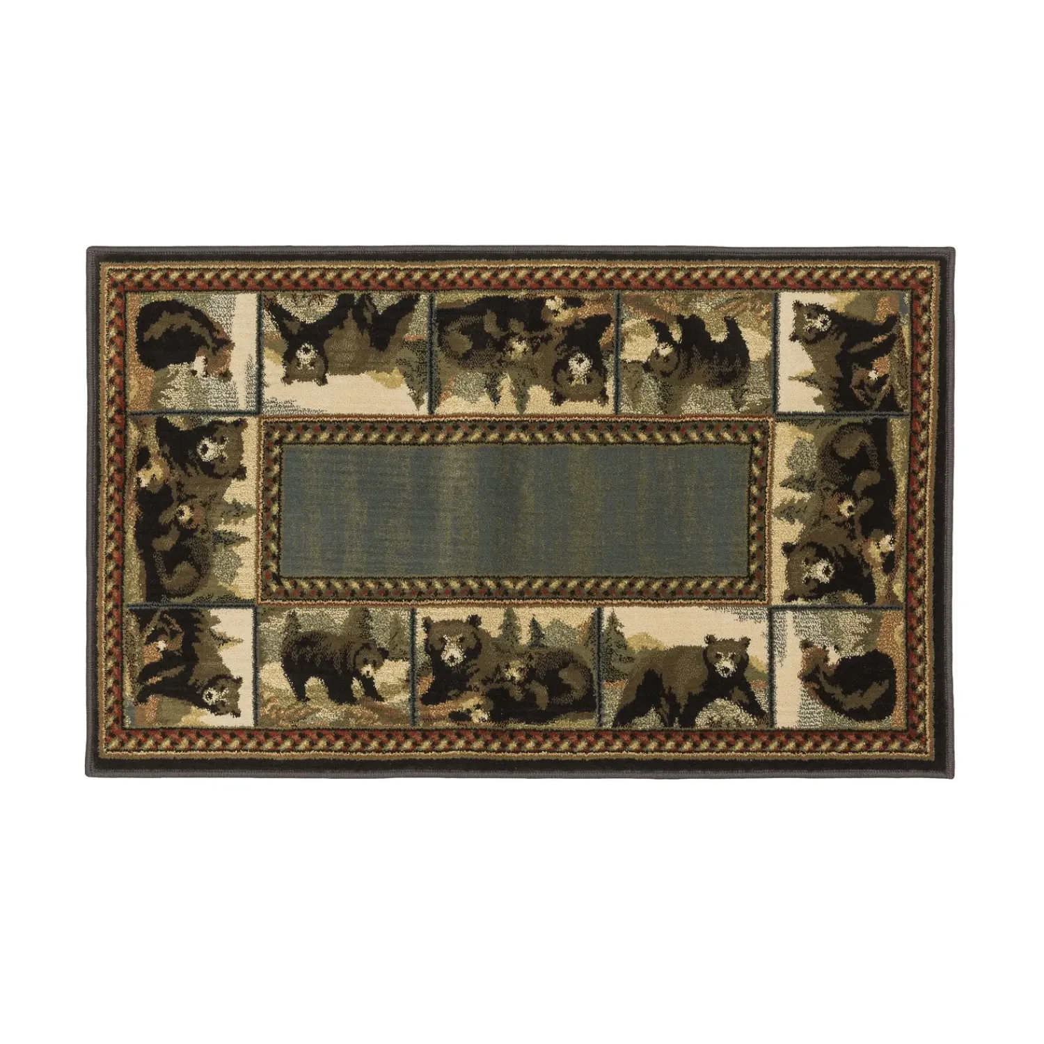 Plow & Hearth Area Rugs|Hearth Rugs>Vista Bear Posing Rug, 30" x 50"