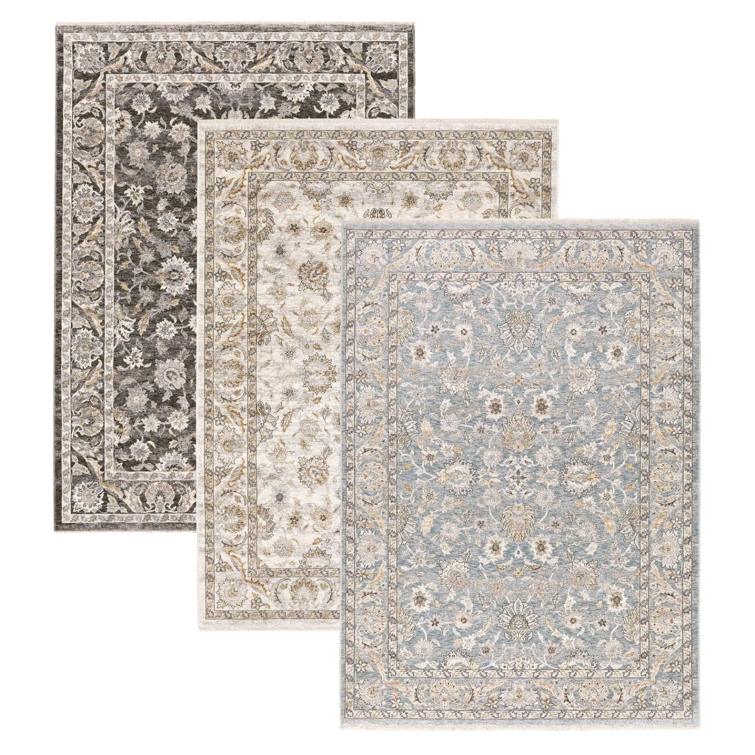 Plow & Hearth Area Rugs>Wakefield Border Polyester Rug, 2' x 3'
