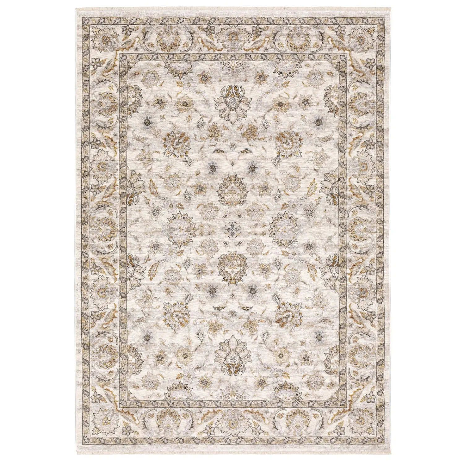 Plow & Hearth Area Rugs>Wakefield Border Polyester Runner, 2'3" x 7'6"
