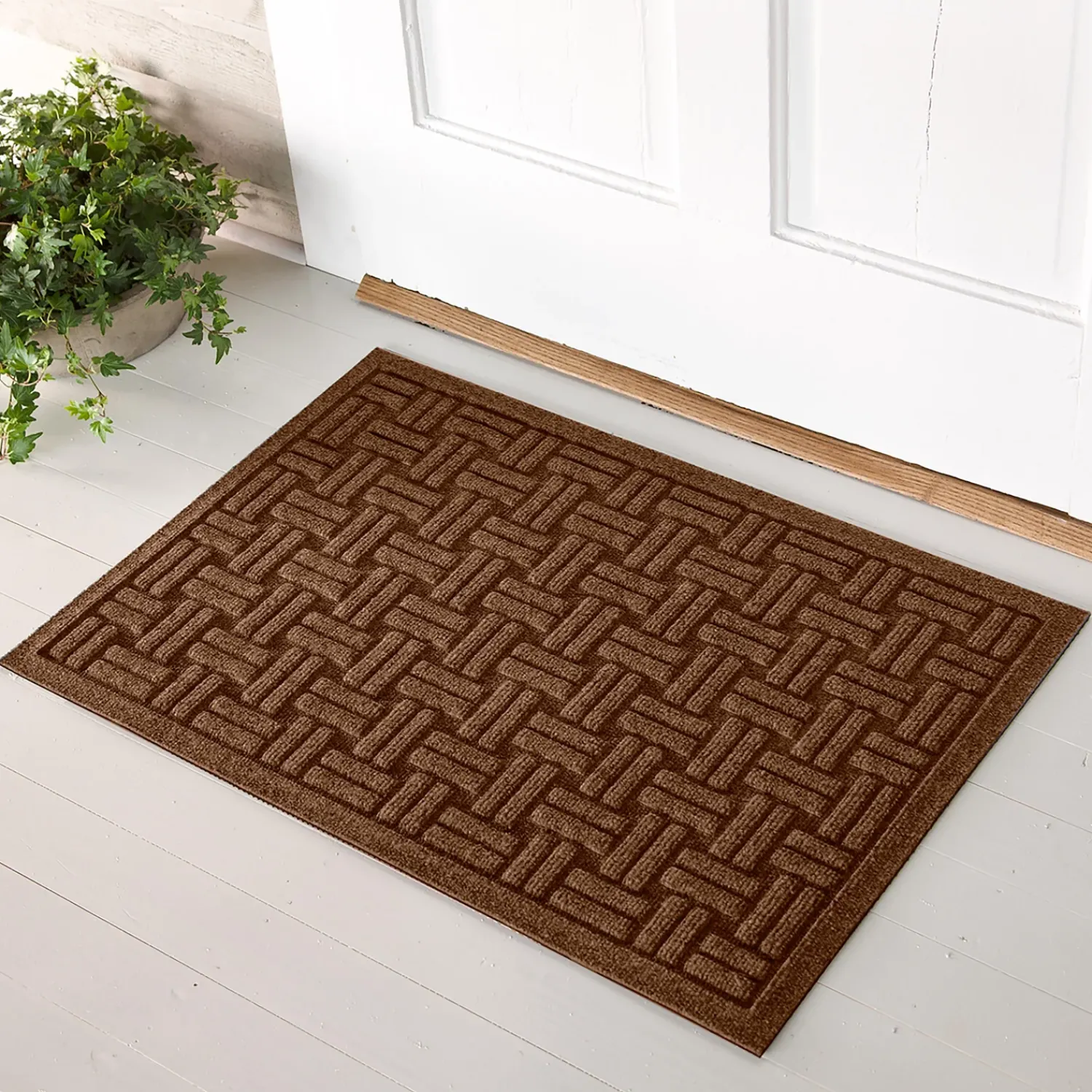 Plow & Hearth Waterhog Doormats>Waterhog Basket Weave Doormat, 2' x 3'