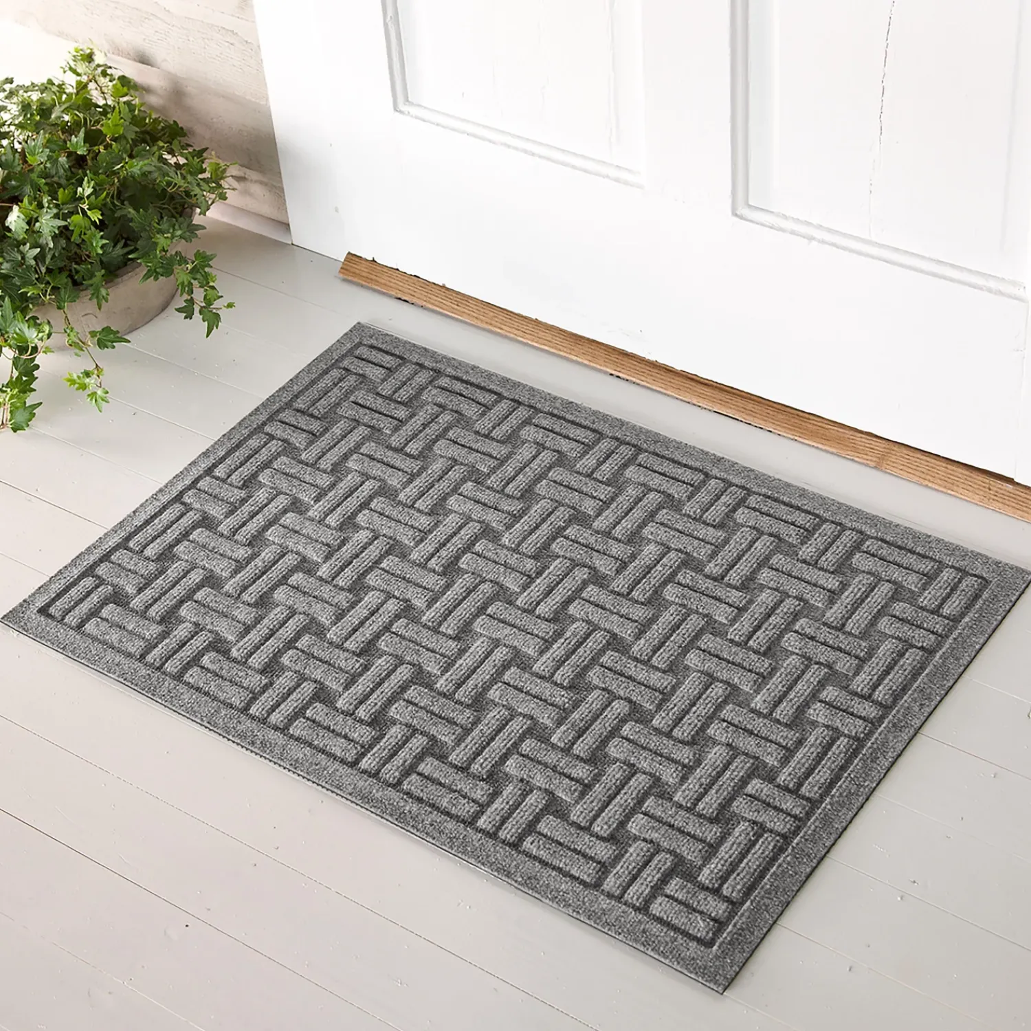 Plow & Hearth Waterhog Doormats>Waterhog Basket Weave Doormat, 2' x 3'