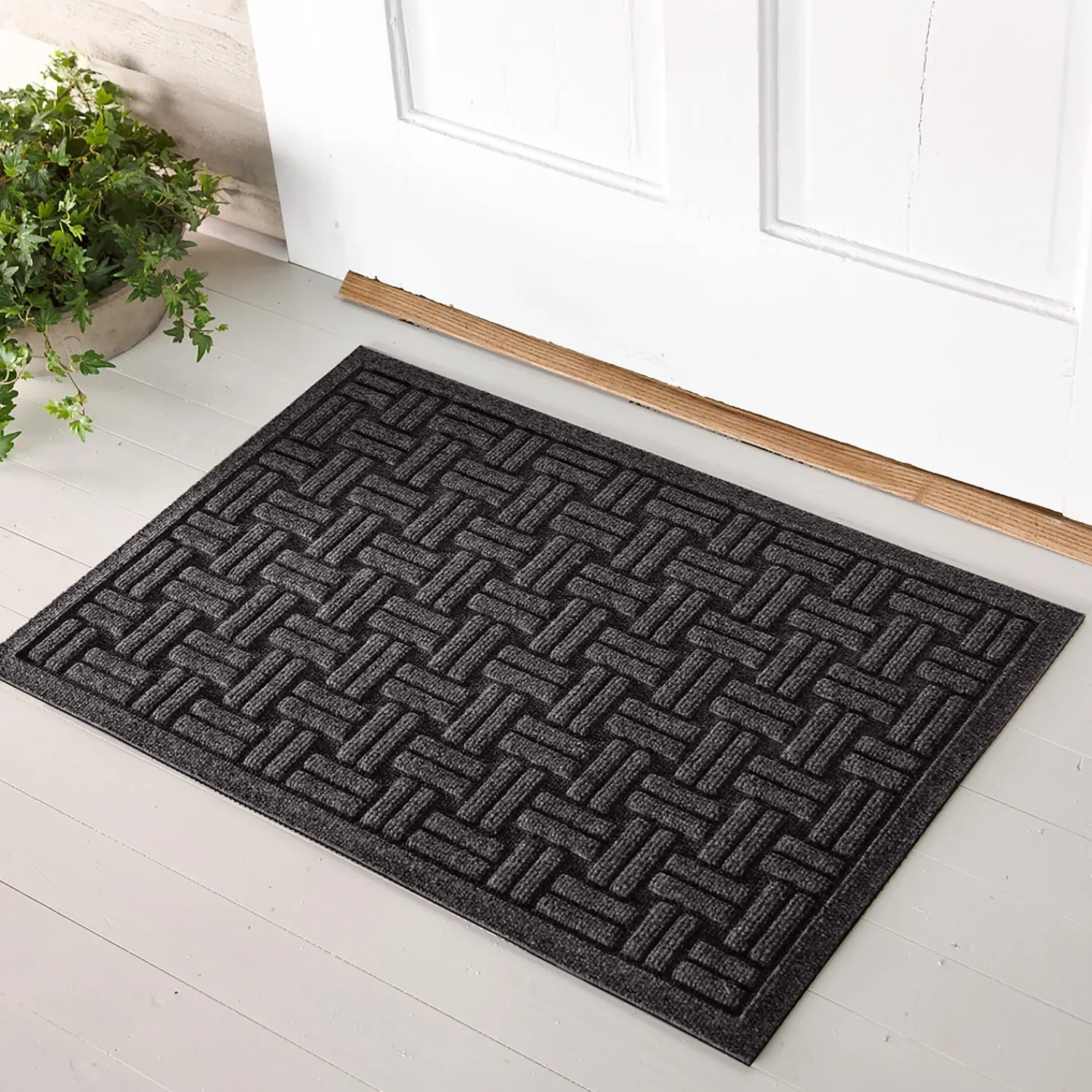 Plow & Hearth Waterhog Doormats>Waterhog Basket Weave Doormat, 20" x 30"