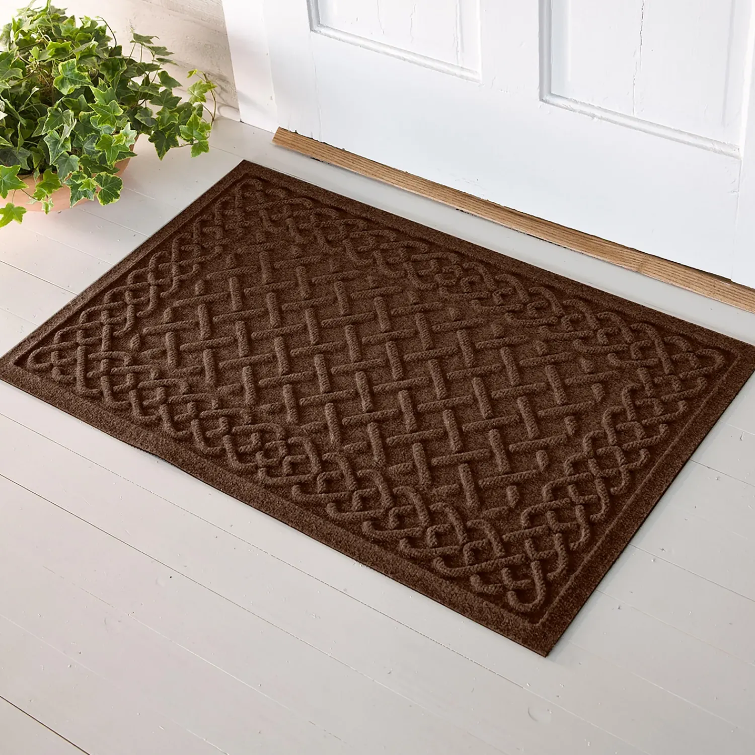 Plow & Hearth Waterhog Doormats>Waterhog Cable Weave Doormat, 3' x 7'