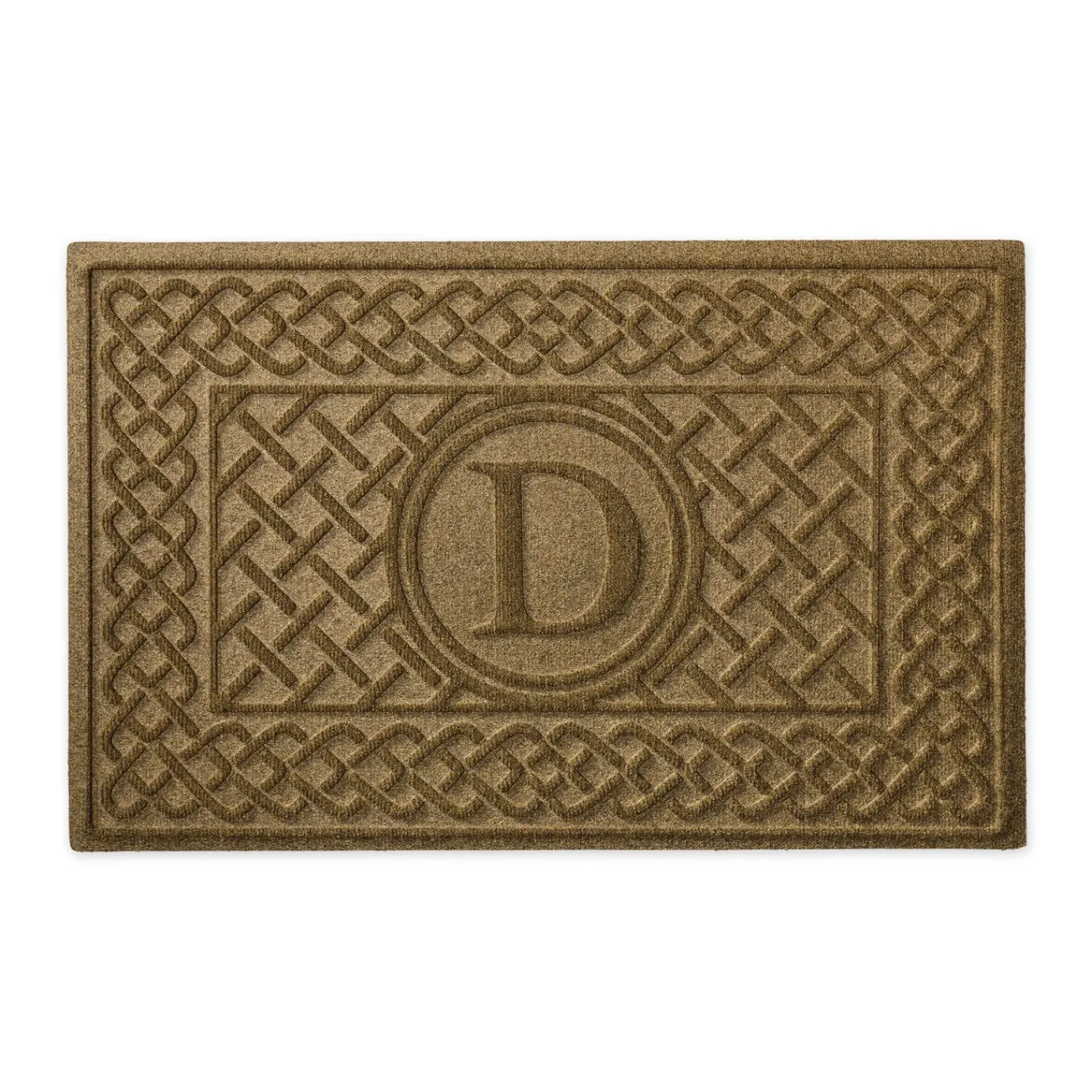 Plow & Hearth Waterhog Doormats>Waterhog Cable Weave Doormat with Single Initial, 2' x 3'