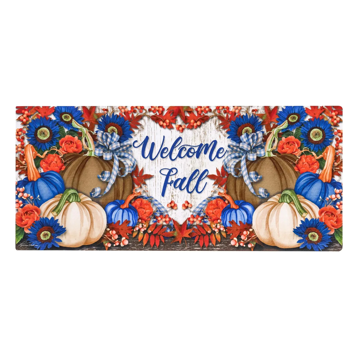 Plow & Hearth Interchangeable Mats>Welcome Fall Sassafras Switch Mat