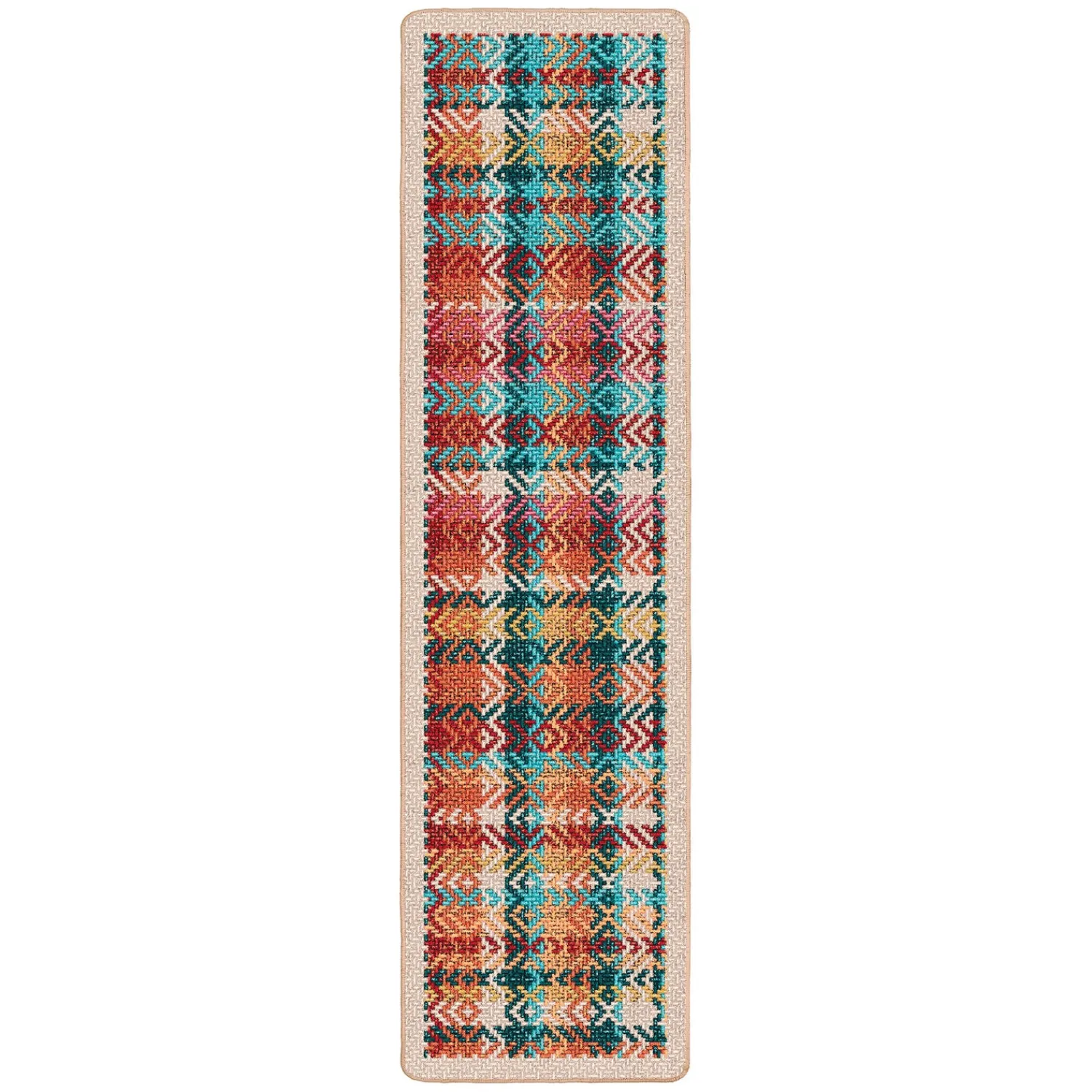Plow & Hearth Runners|Hearth Rugs>Windowpane EnduraStran Rug, 2' x 8' Runner